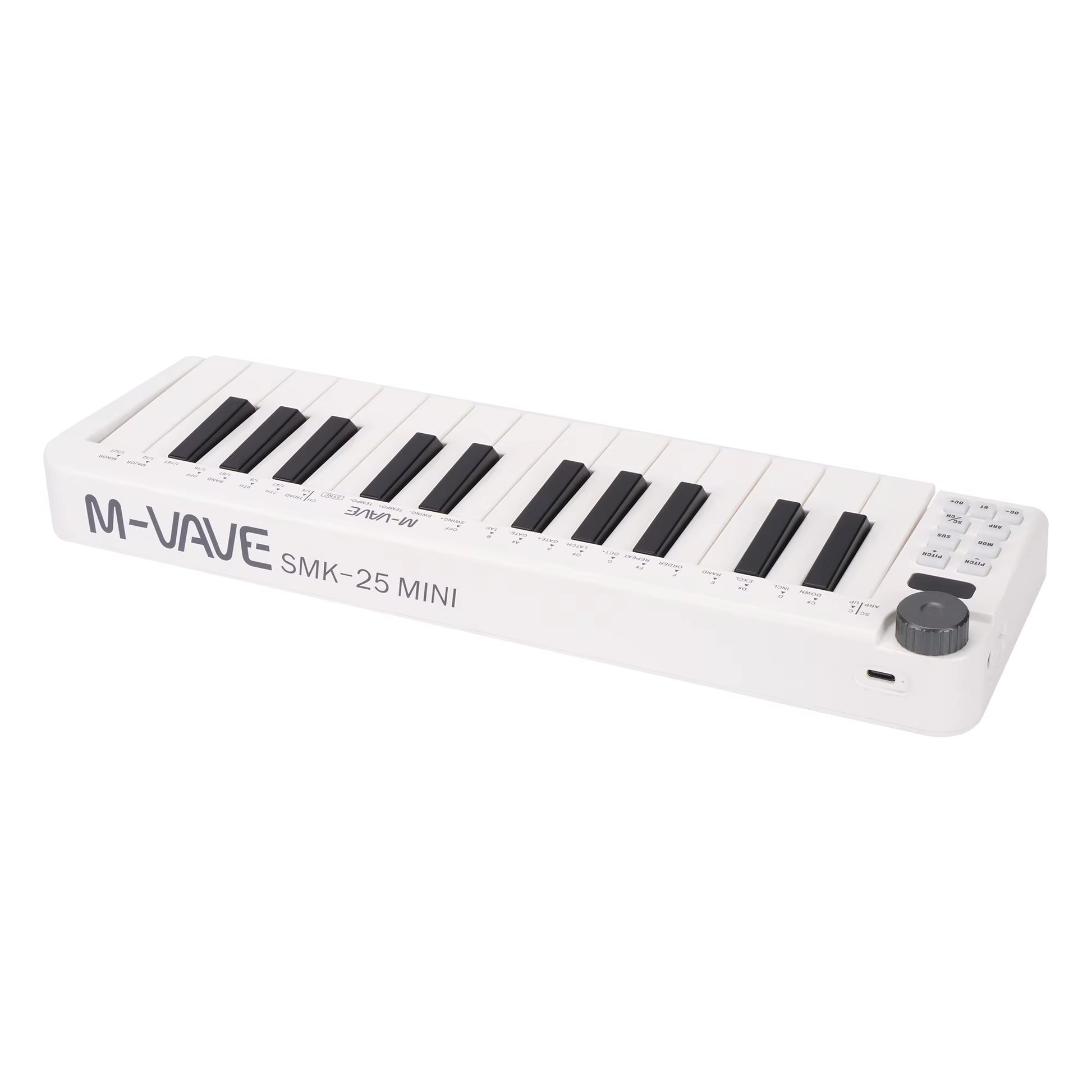 Smk-25Mini MIDI Keyboard Rechargeable 25-Key MIDI Control Keyboard Instrument Mini Portable USB Keyboard MIDI Controller