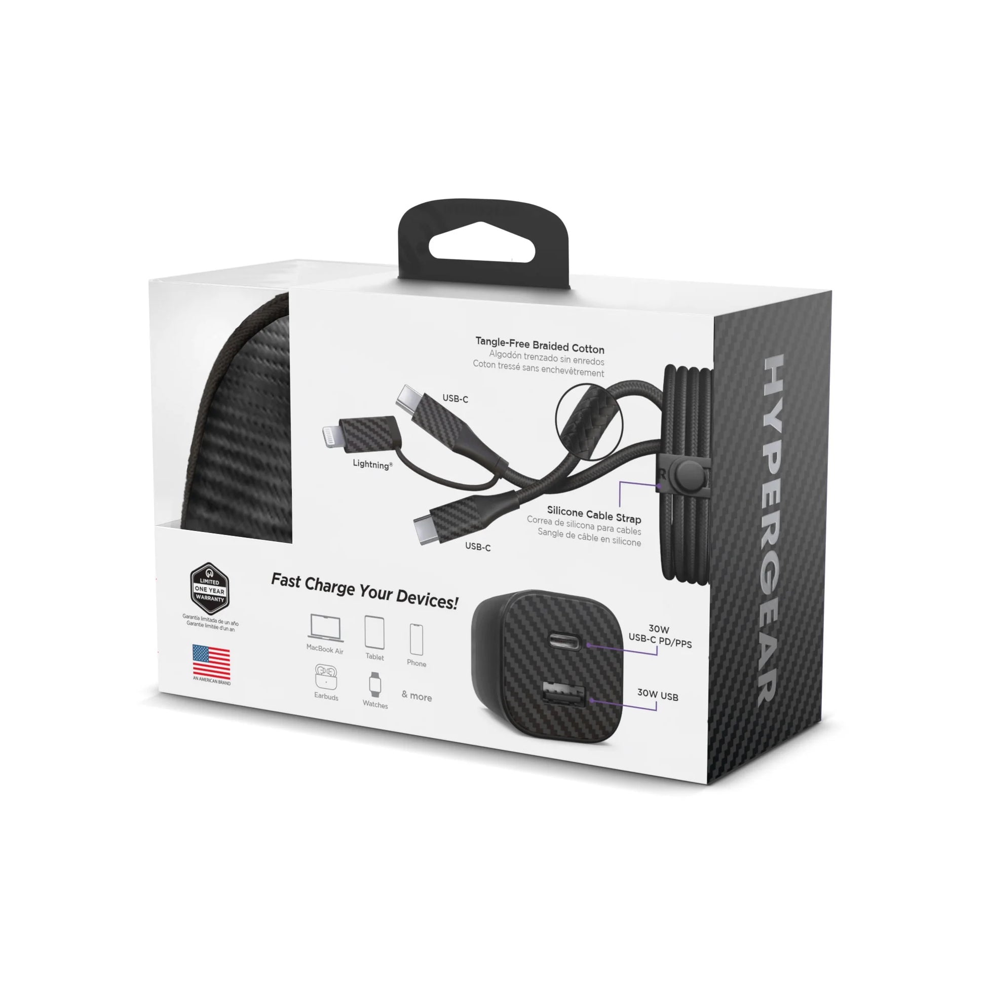 Hypergear Techcessories 30W USB-C PD Charging Kit with Travel Pouch