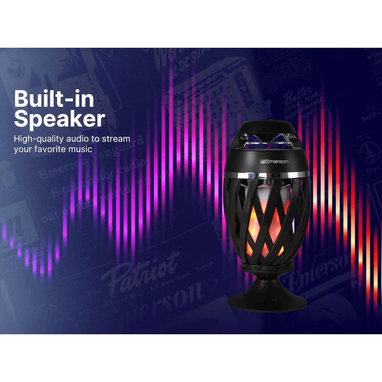 Emerson Outdoor Flame Light Bluetooth Speaker