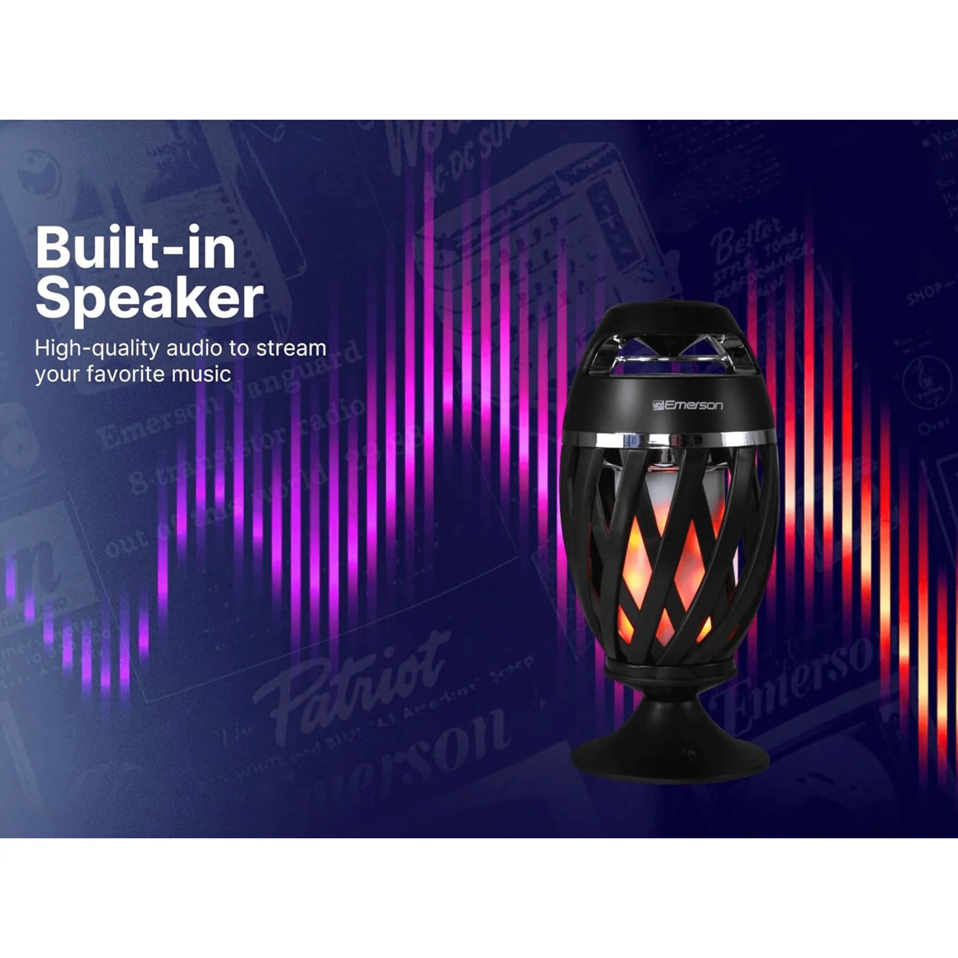Emerson Outdoor Flame Light Bluetooth Speaker
