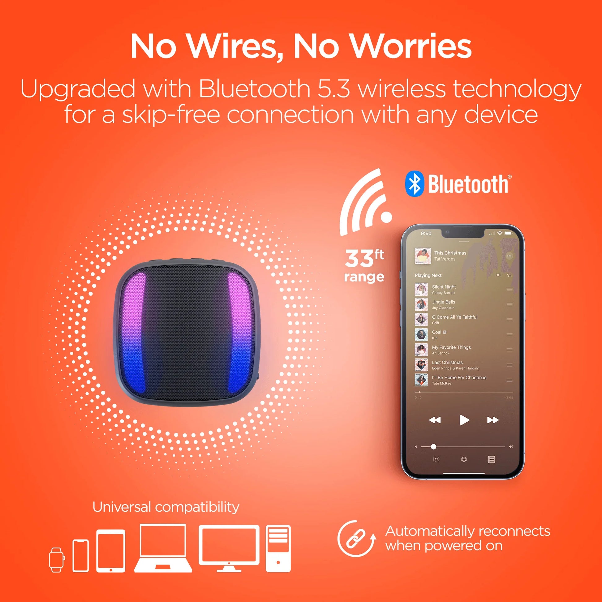 Hypergear Spin Cycle LED Wireless Bike Speaker