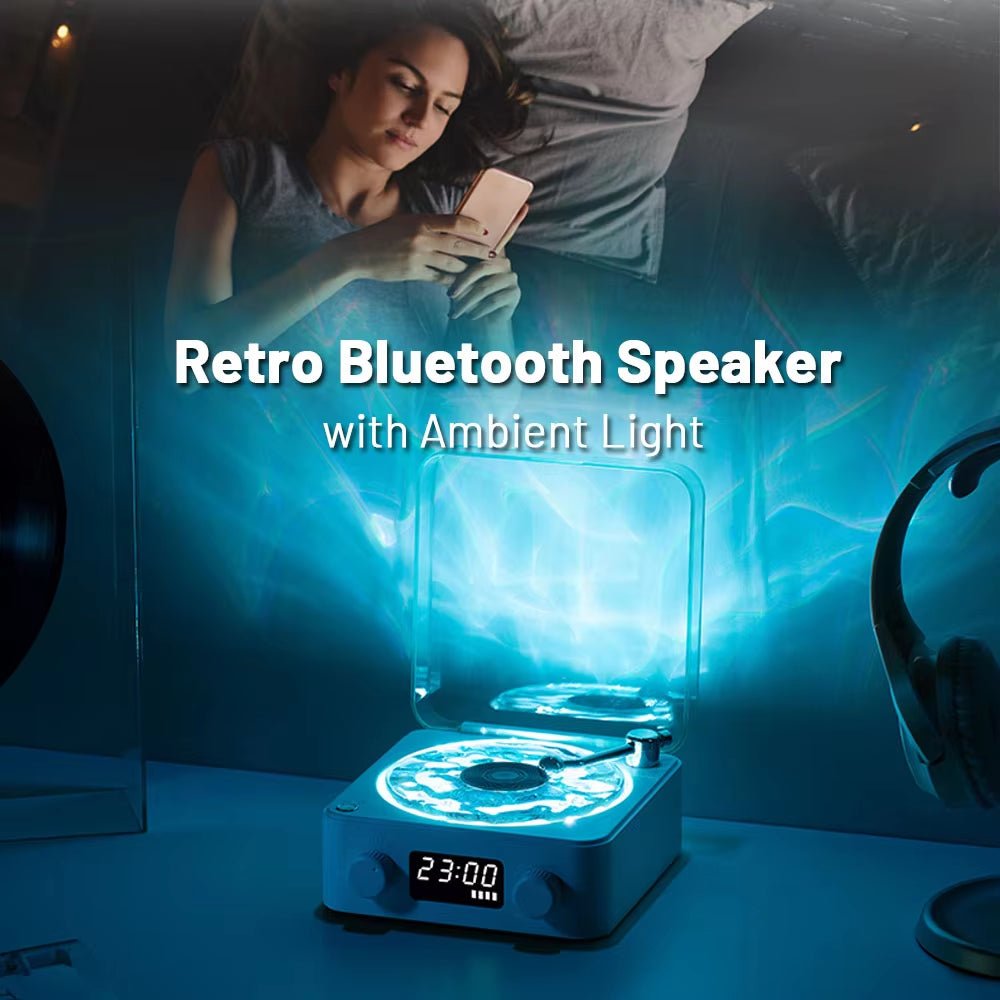 Mini Retro White Noise Bluetooth Speaker Portable Vintage Sleep Aid Bluetooth Speaker Subwoofer with RGB Light Support TF Card - OFW Electronics