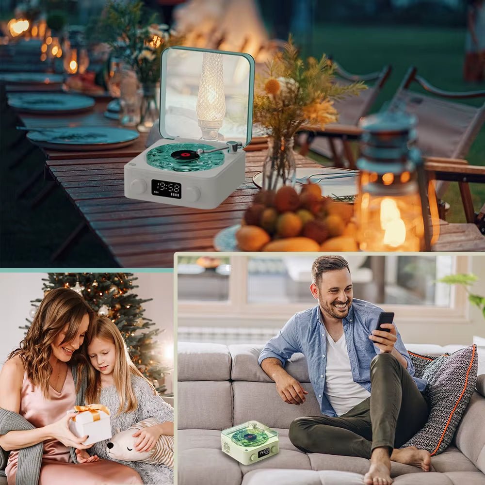 Mini Retro White Noise Bluetooth Speaker Portable Vintage Sleep Aid Bluetooth Speaker Subwoofer with RGB Light Support TF Card - OFW Electronics