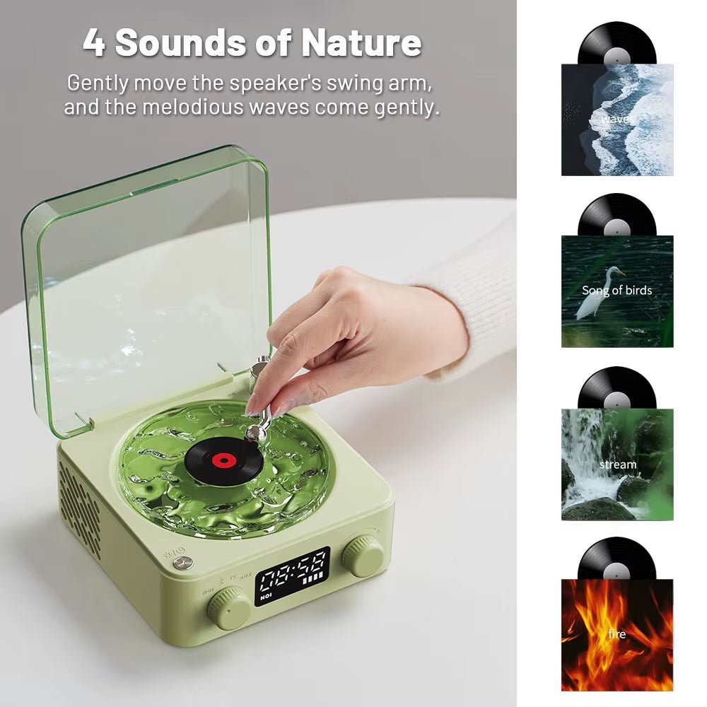 Mini Retro White Noise Bluetooth Speaker Portable Vintage Sleep Aid Bluetooth Speaker Subwoofer with RGB Light Support TF Card - OFW Electronics